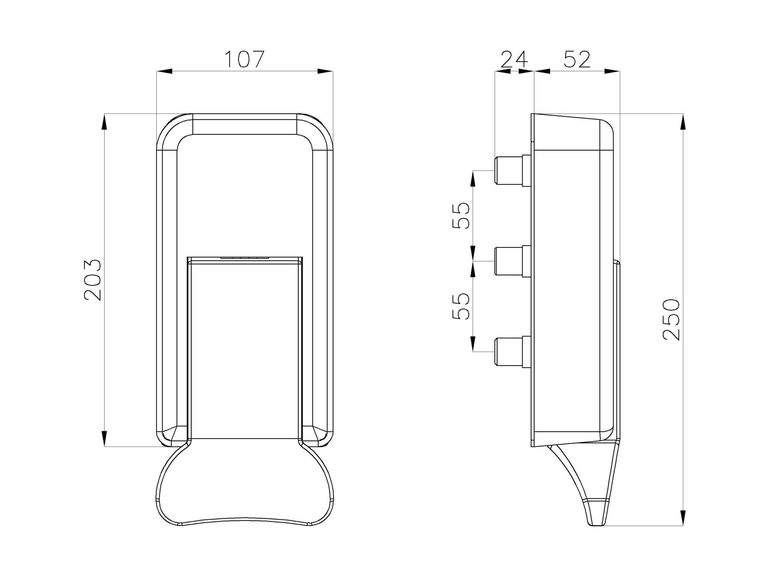 MTH External Non-Locking Handle for Hinged Cold Room Doors