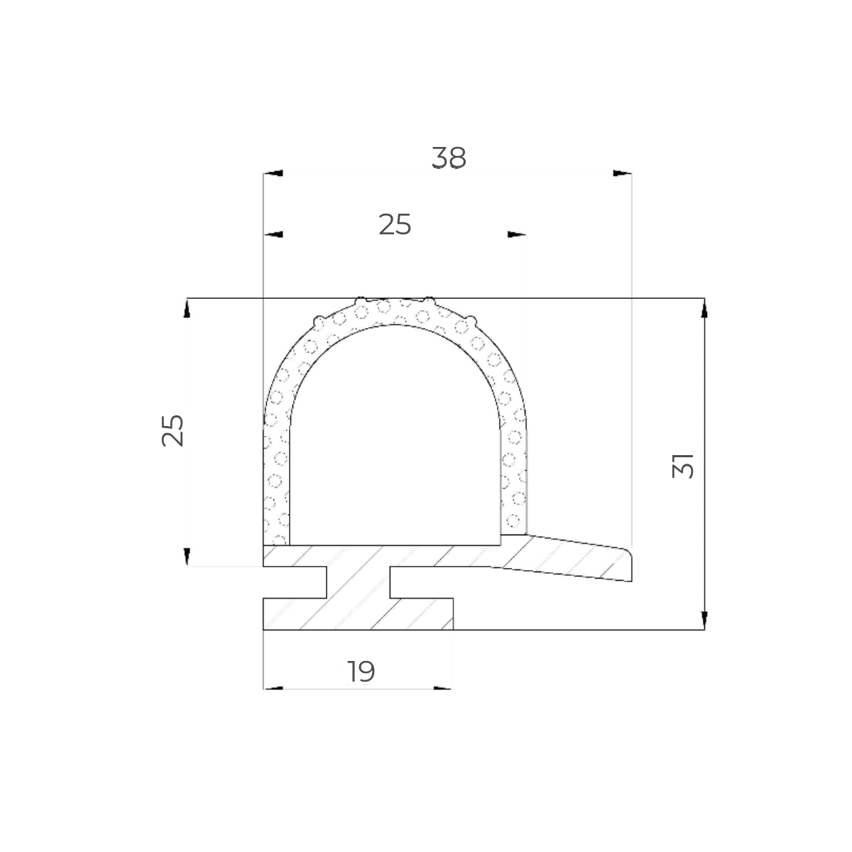 Coldroom Door Seal MTH Large Gasket per metre