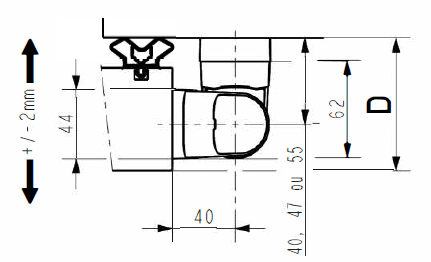 Fermod 1573 / 55 Cold Room Hinge