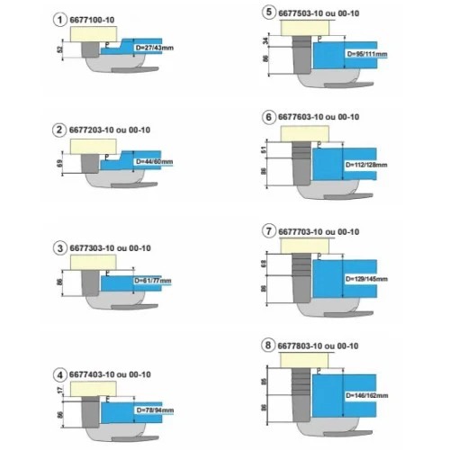 Fermod Cold Room Handle 521 Locking