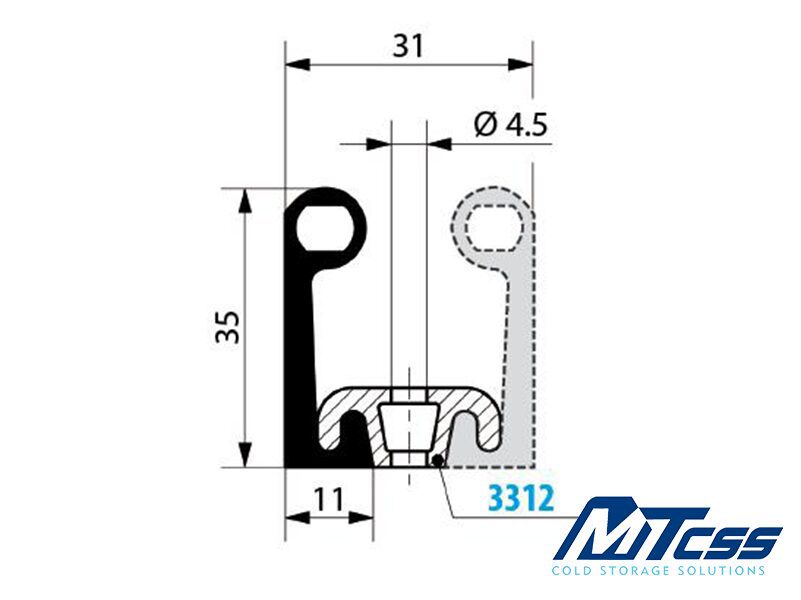 Fermod 3000 Series Gasket Cold Room Door Seal