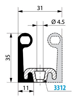 Fermod 3000 Series Gasket Cold Room Door Seal