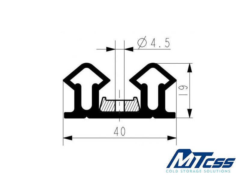 Fermod Cold Room Door Seal 67 Gasket & Retainer Per Metre