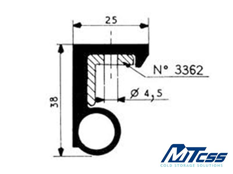 Fermod Cold Room Door Seal 3000 Series Floor Gasket - 3.4m