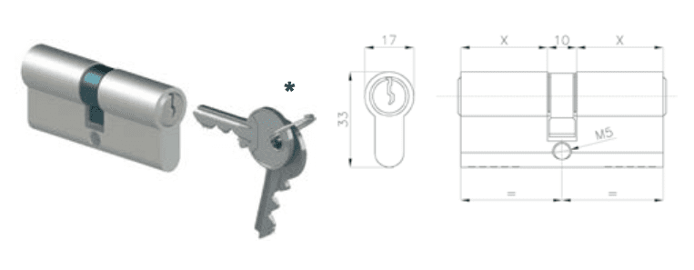 Barrel & Keys for MTH Service Door