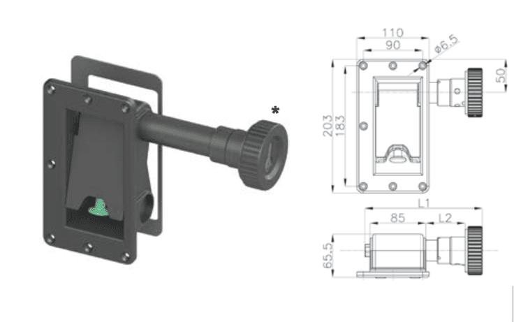 MTH Reversible Sliding Cold Room Door Lock