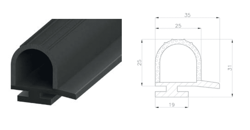 Coldroom Door Seal MTH Large Gasket