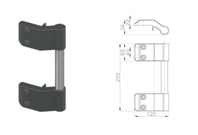 External Pull Cold Room Door Handle - MTH