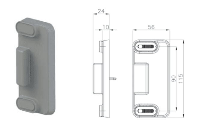 MTH Cold Room Handle Adjustable Frame Strike