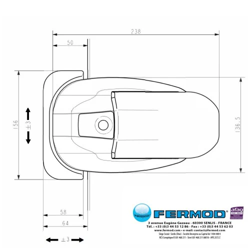 Fermod Cold Room Handle 521 Locking