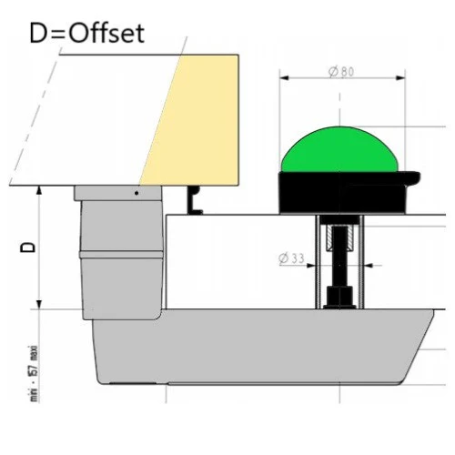 Fermod Cold Room Handle 521 Locking