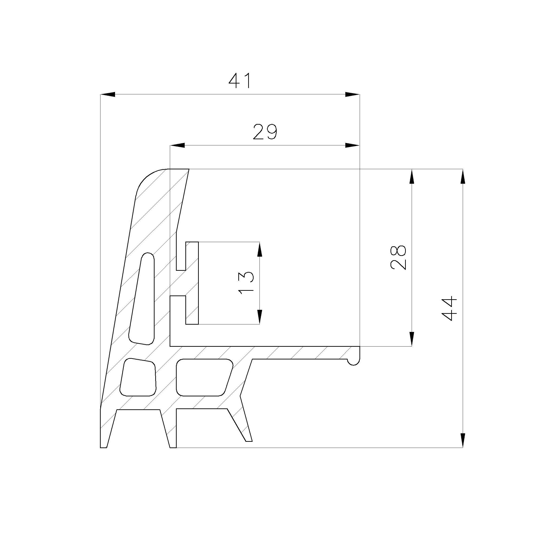 MTH Small Bottom Gasket - Cold Room Door Seal