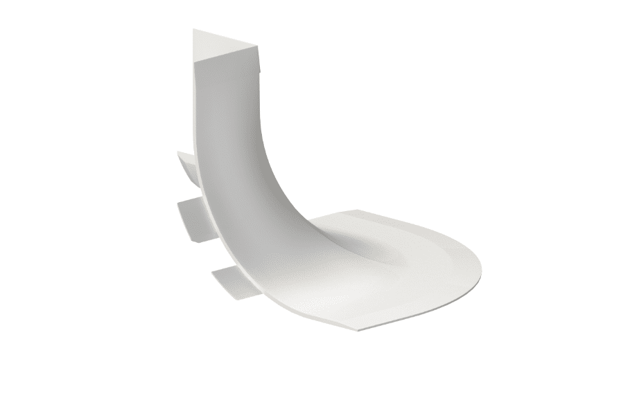 MTH External Corner Cap for PVC Coving - RAL9003