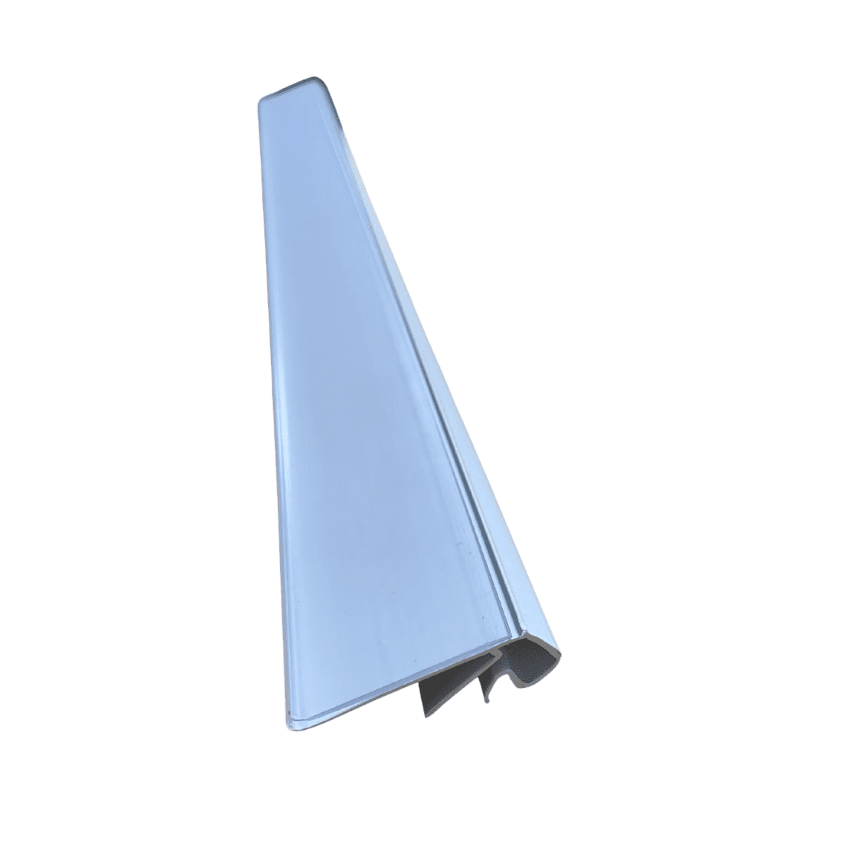 Angled White Cabinet Strip Shelf Edge Ticket/Data Rail 60cm x 4cm