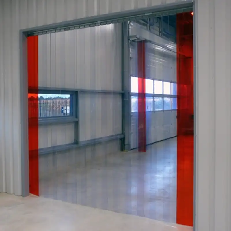 Transparent red PVC Strip Curtain Roll - Chiller Cold Room