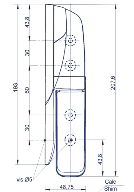 Fermod 470HP Non-Rising Coldroom Door Hinges