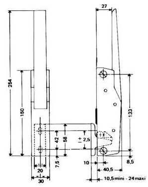 Fermod 795/790 CP Cold Room Door Handle