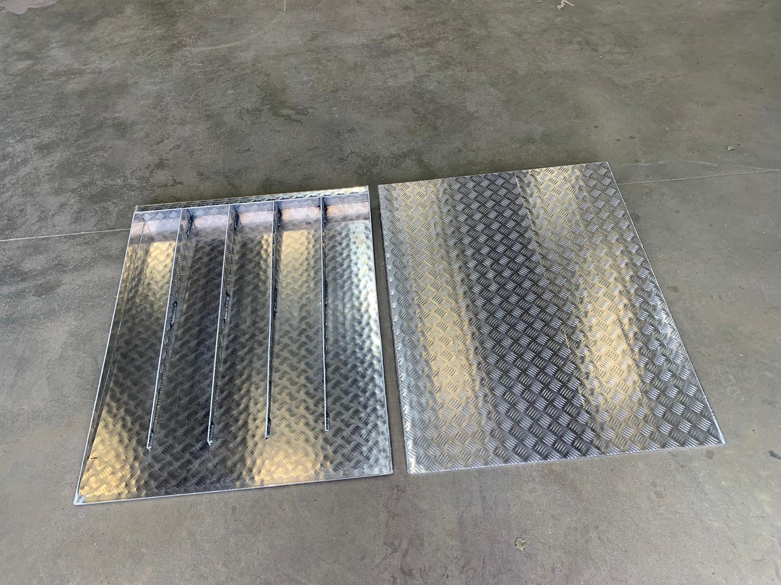 5 Bar Treadplate Aluminium ramp 140cmx90cmx11cm (l x w x h)