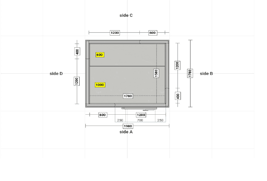 Modular Cold Room Internal size: 1780x1580x2180 (6.13m³) MTH